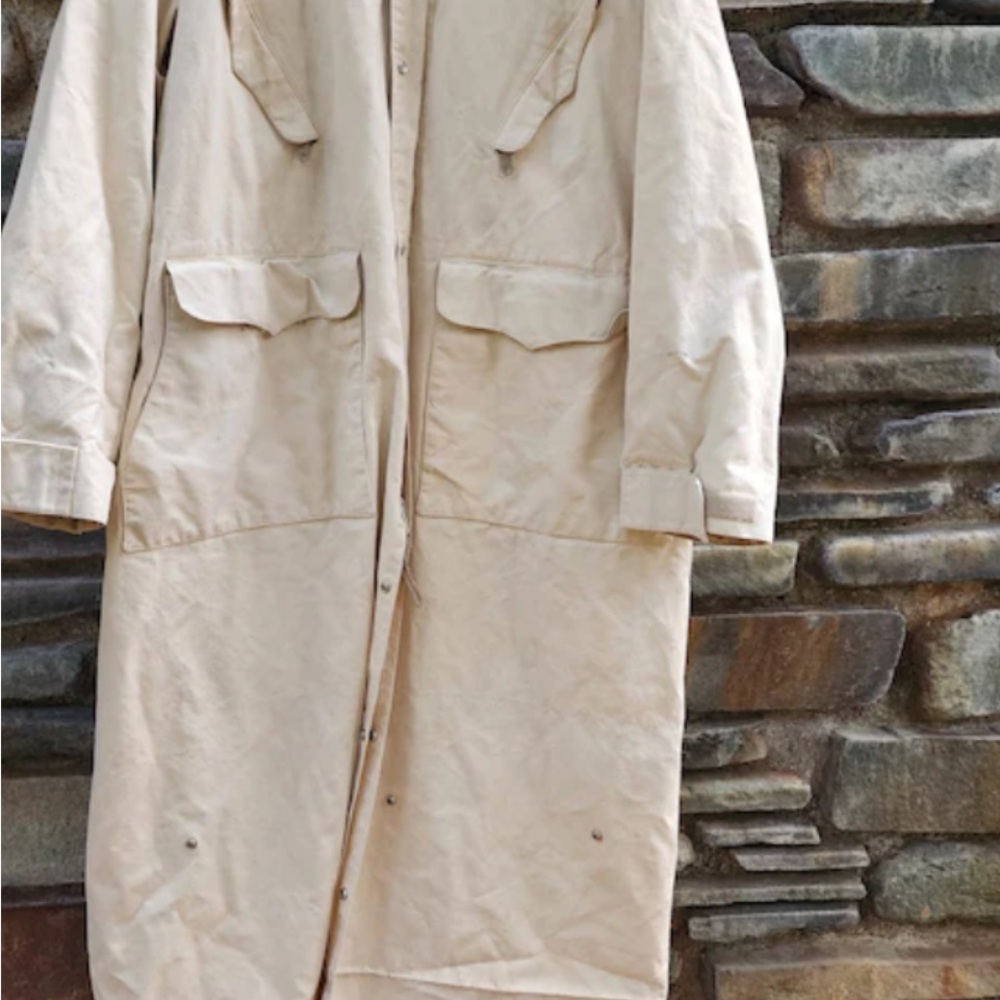 Vintage 80s/90s Shaefer Outfitter Duster Coat – XXS Beige Western Cowboy Style